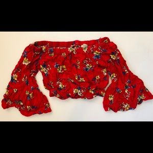 🌈3/$20 forever 21 split back crop top S